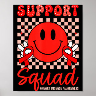 In February We Wear Red Chd Awareness Heart Diseas Poster