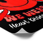 In February We Wear Red Chd Awareness Heart Diseas Poster (Ecke)