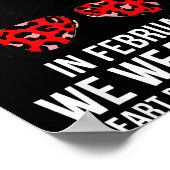 In February We Wear Red Chd Heart Disease Awarenes Poster (Ecke)