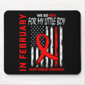 In February We Wear Red Little Boy Heart Disease A Mousepad (Vorne)