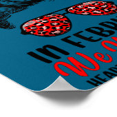 In February We Wear Red Messy Bun - Heart Disease  Poster (Ecke)