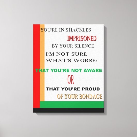 In Fesseln gepackte Leinwand (Vorderseite)