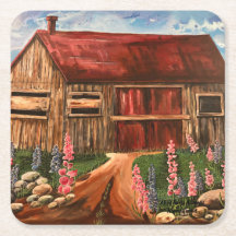 In Field Rustic Hütte Szene Blume