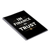 In Finance We Trust - Minimalistisches Notebook Notizblock (Rechte Seite)