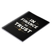 In Finance We Trust - Minimalistisches Notebook Notizblock (Linke Seite)