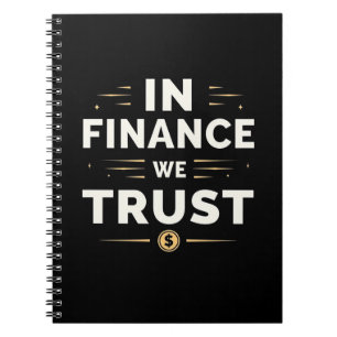 In Finance We Trust - Minimalistisches Notebook Notizblock