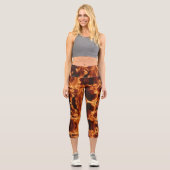 In Flammen Capri Leggings (Vorderseite)