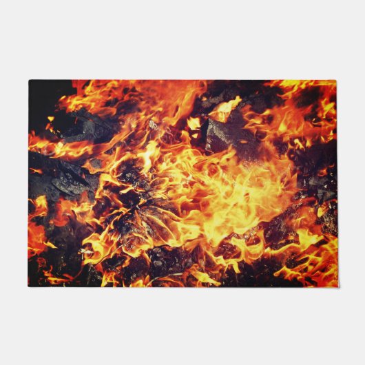 In Flammen Fußmatte (Vorderseite)