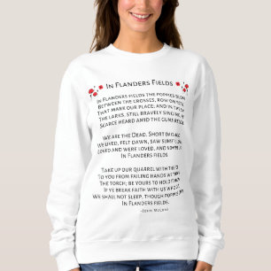 In Flandern Field blühen die Poppies John McCrae Sweatshirt