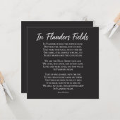 In Flanders Fields Gedicht Gedenktag Karte (Vorderseite/Rückseite Beispiel)