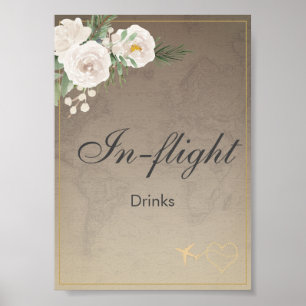In Flight Drinks Brautparty Party zum Thema Reisen Poster