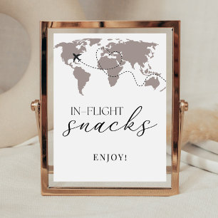 In-Flight Snacks Airplane Baby Shower Food Table Sockelschild