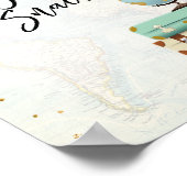 In-Flight Snacks Bar sign Travel Shower Adventure Poster (Ecke)