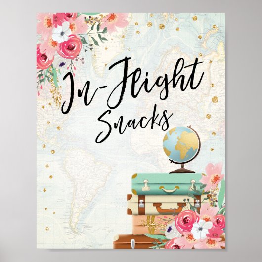 In-Flight Snacks Bar signatur Travel Shower Advent Poster (Vorne)