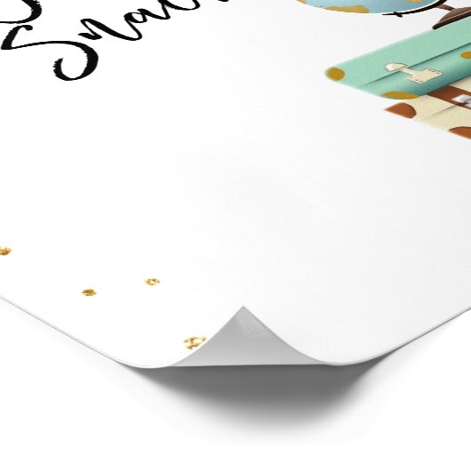 In-Flight Snacks Bar signatur Travel Shower Advent Poster (Ecke)