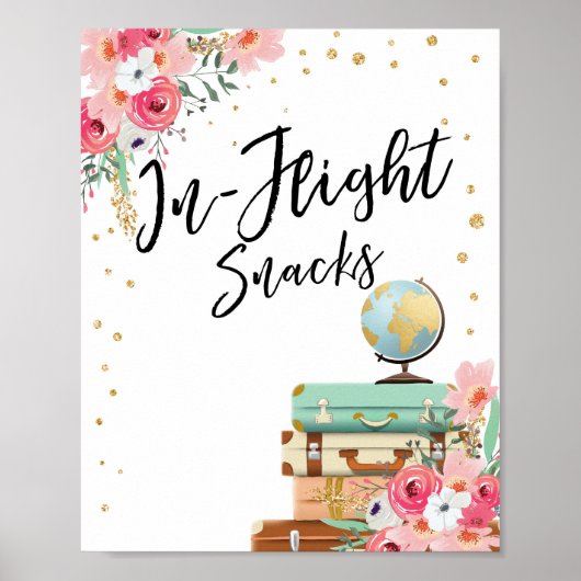 In-Flight Snacks Bar signatur Travel Shower Advent Poster (Vorne)