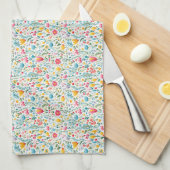 In floraler Kunst ist Unvollkommenheit Perfektion Geschirrtuch (Viertel Falte)