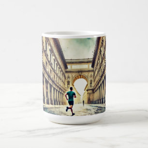 In Florenz, Italien: Aquarellmalerei Kaffeetasse
