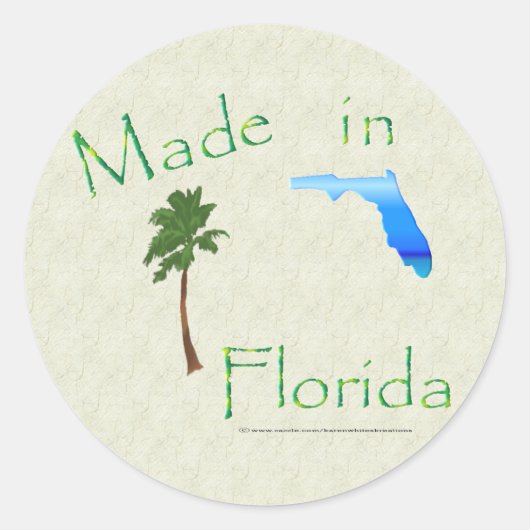 In Florida Stickers hergestellt (Vorderseite)