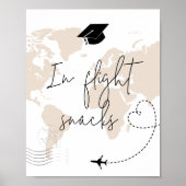 In Flugsnacks World Map Graduierungsparty Poster (Vorne)