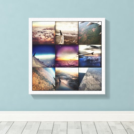 "In Flugzeug View" Leinwanddruck (Insitu (Holzboden))