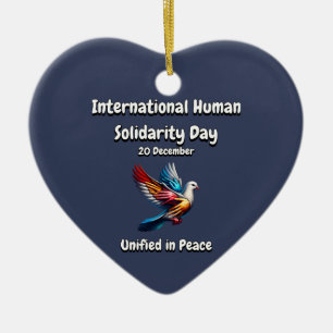 In Frieden vereint. Tag der menschlichen Solidarit Keramik Ornament