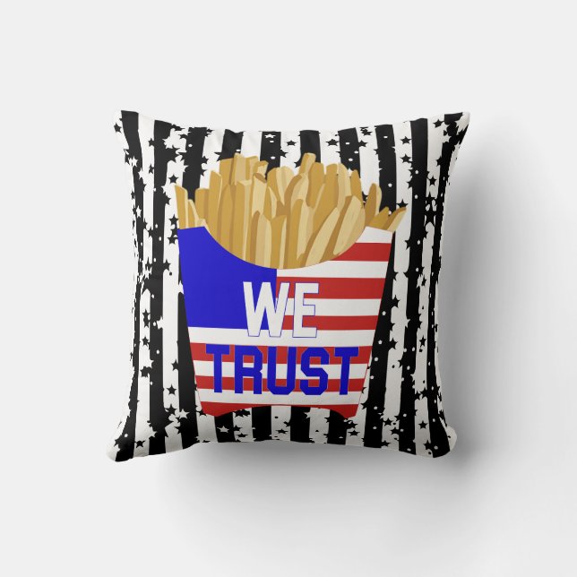 In Fries We Trust Kissen  (Rückseite)