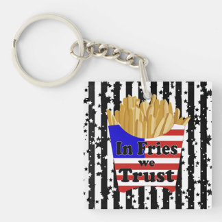 In Fries We Trust Kissen Schlüsselanhänger