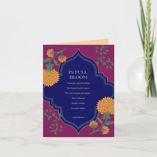 In Full Bloom Feiertagskarte (Vorderseite)