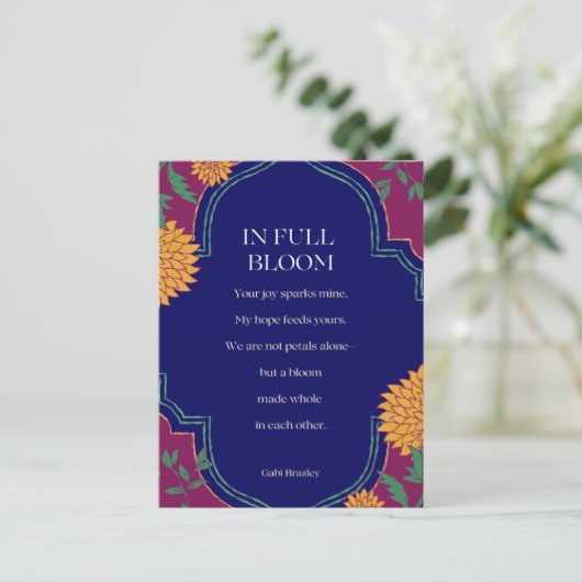 In Full Bloom Postkarte (Stehend Vorderseite)