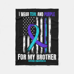 In Gedenken an Bruder Awareness Flag Grafik Auf Fleecedecke