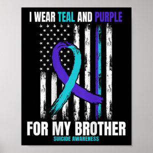 In Gedenken an Bruder Selbstmordbewusstseinsflagge Poster