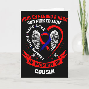 In Gedenken an Cousin CHD-Bewusstseinsmonats-Grafi Karte