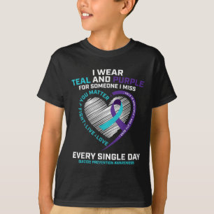 In Gedenken an Ich vermisse Sohn Mutter Vater Suiz T-Shirt