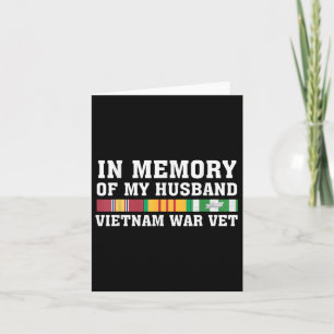 In Gedenken an meinen Mann Vietnam Veteran Familie Karte
