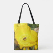 In Gelb gebadete Biene  Tasche (Rückseite)