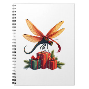 In Geschenkpapier eingewickelte Libelle Notizblock