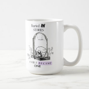 In Geschichten begraben Dark Academia Art Kaffeetasse