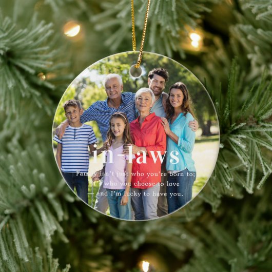In-Gesetze | Sentimental Foto Keepake Weihnachten Keramik Ornament (Baum)