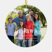 In-Gesetze | Sentimental Foto Keepake Weihnachten Keramik Ornament (Vorne)