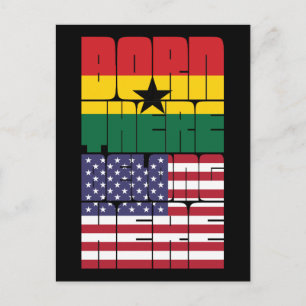 In Ghana geboren, gehört zu Amerika Postkarte