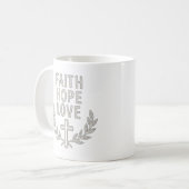 In Gnade verwurzelter Becher Kaffeetasse (Vorderseite Links)