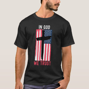 In God We Trust American Flag USA Christliche Reli T-Shirt