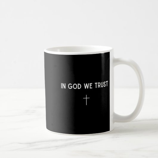 In God We Trust Cross Christian Faith Religious Sm Kaffeetasse (Rechts)