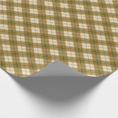 In Gold Karierte Bias mit grünem Streifen Geschenkpapier (Ecke)
