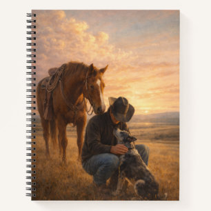 In Good Company   Cowboy Horse Dog   Notizbuch
