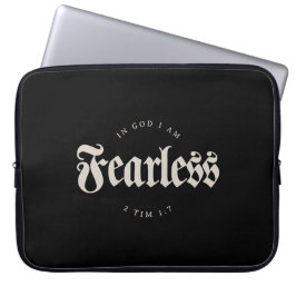 In Gott bin ich furchtlos 2 Tim 1:7 Christlich Laptopschutzhülle