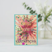 'In Gott gibt es keine Finsternis' 1 Johannes 1:5  Postkarte (Stehend Vorderseite)