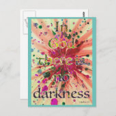 'In Gott gibt es keine Finsternis' 1 Johannes 1:5  Postkarte (Vorne/Hinten)