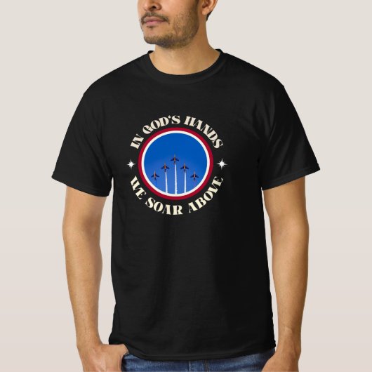 IN GOTT"S HÄNDEN BEGINNEN WIR ÜBER DEM PATRIOTISCH T-Shirt (Vorderseite)